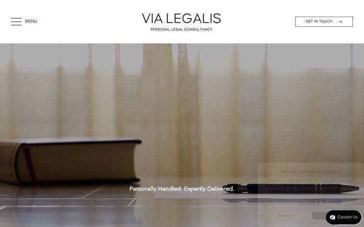 Screenshot of vialegalis.co.uk