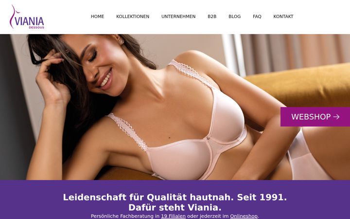 Screenshot of viania.com