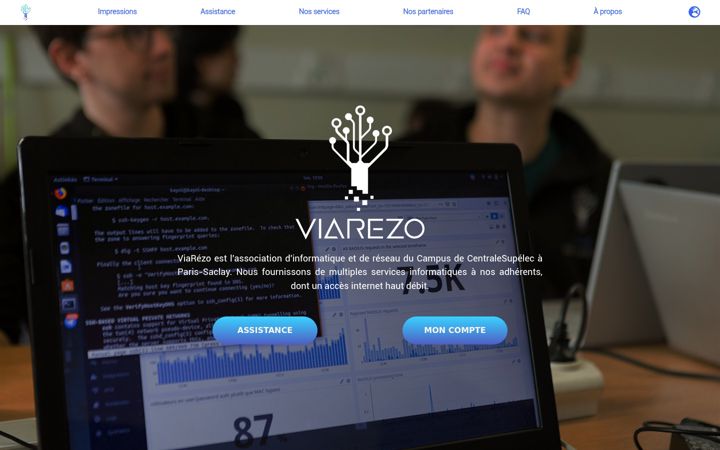 Screenshot of viarezo.fr