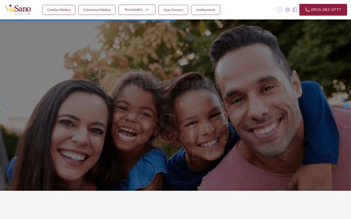 Captura de ecrã de viasanosalud.com.ar