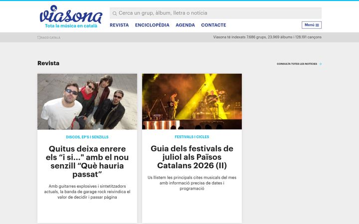 Posnetek zaslona viasona.cat