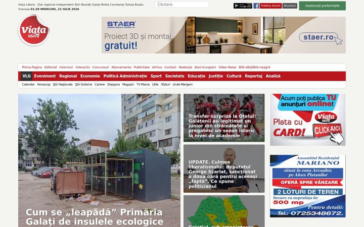 Screenshot of viata-libera.ro
