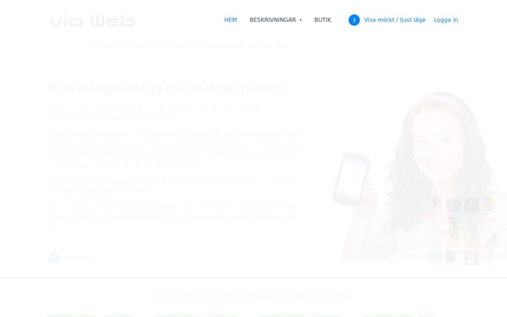 Screenshot of viaweb.se