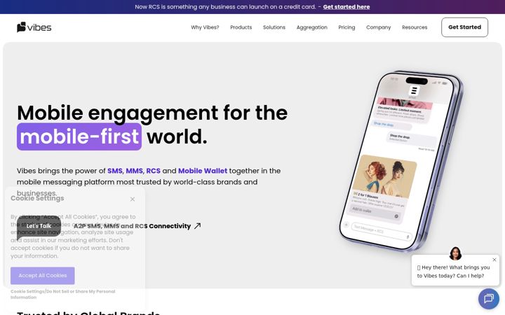 Screenshot of vibes.com