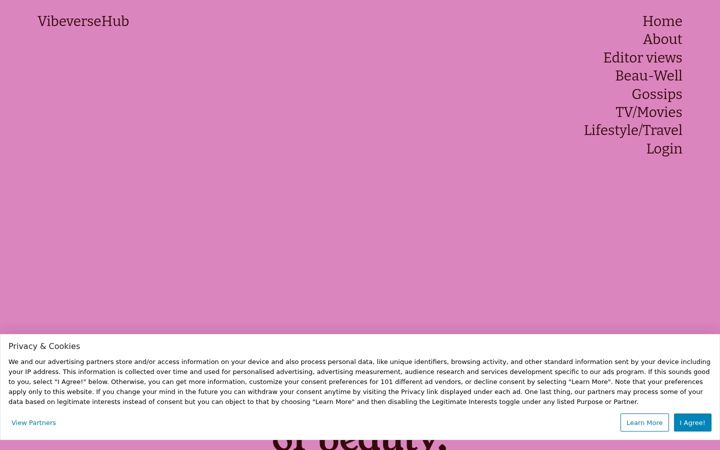 Screenshot of vibeversehub.com