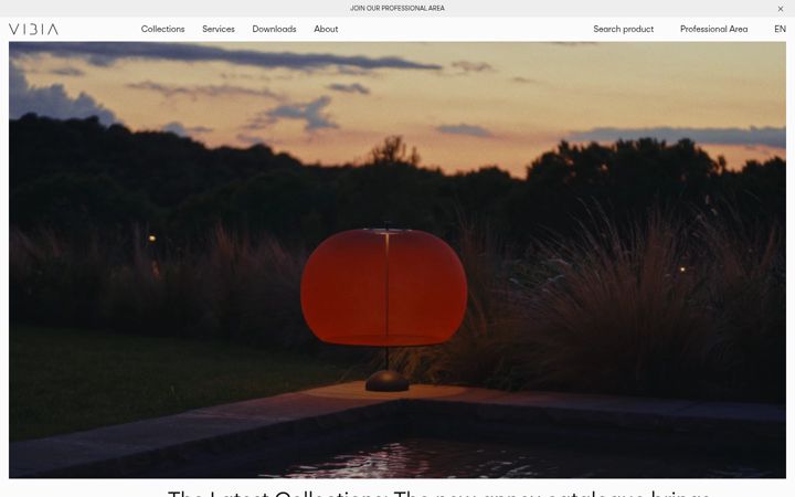 Screenshot of vibia.com