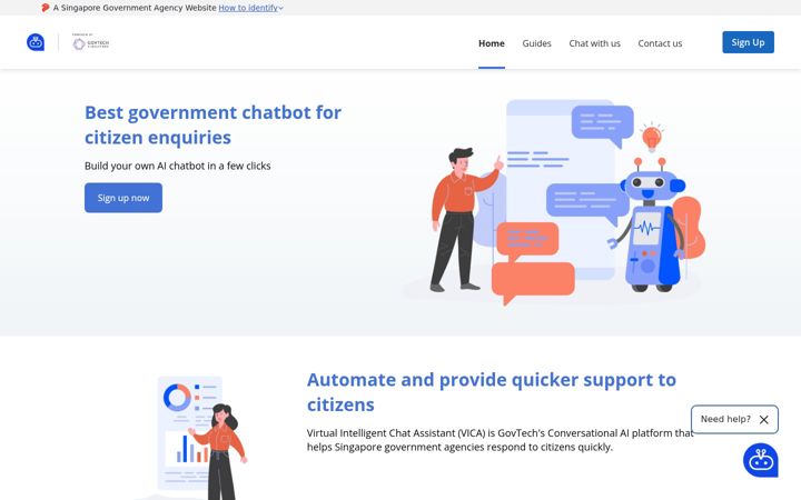 Screenshot of vica.gov.sg