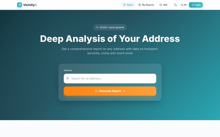 Screenshot of vicinityx.com