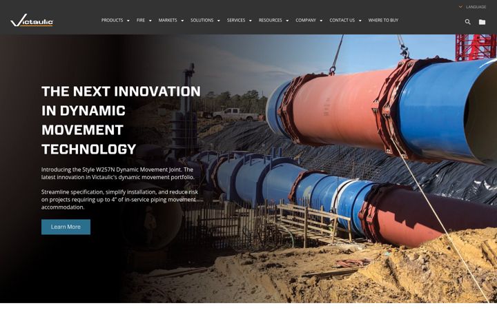 Screenshot of victaulic.com