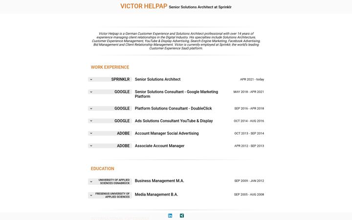 Screenshot of victor-helpap.de