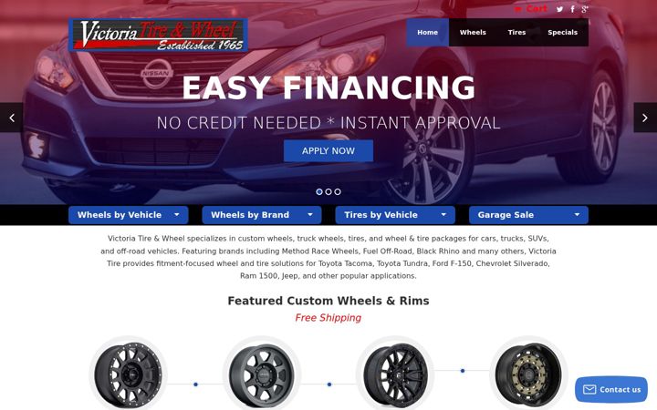 Screenshot of victoriatire.com