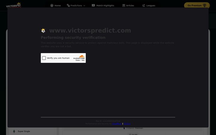 Screenshot of victorspredict.com