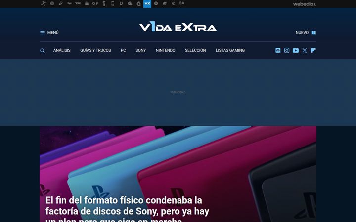 Ekraanipilt saidist vidaextra.com