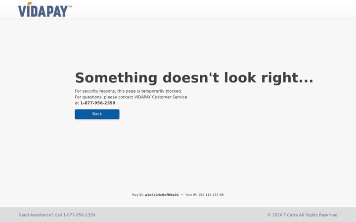 Screenshot of vidapay.com