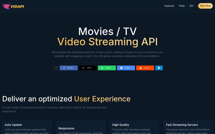 Screenshot of vidapi.xyz