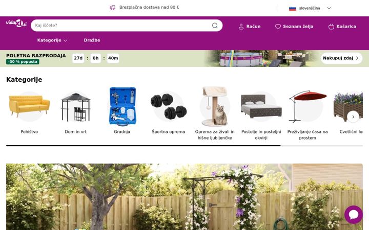 Screenshot of vidaxl.si