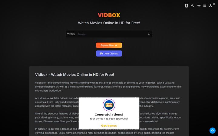 Screenshot of vidbox.dev