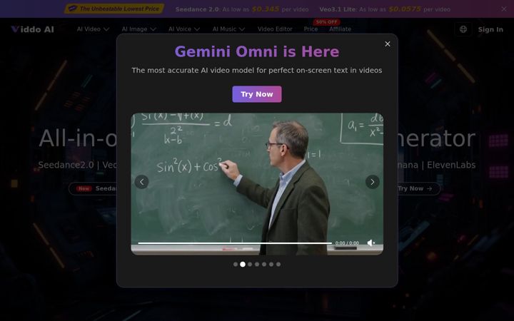 Screenshot of viddo.ai