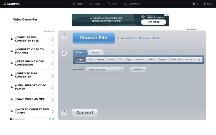 Screenshot of video-converter.com