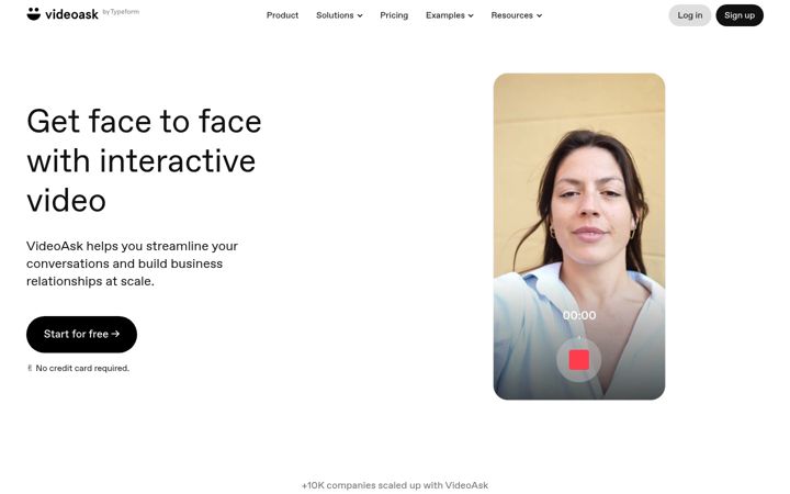 Screenshot ta' videoask.com
