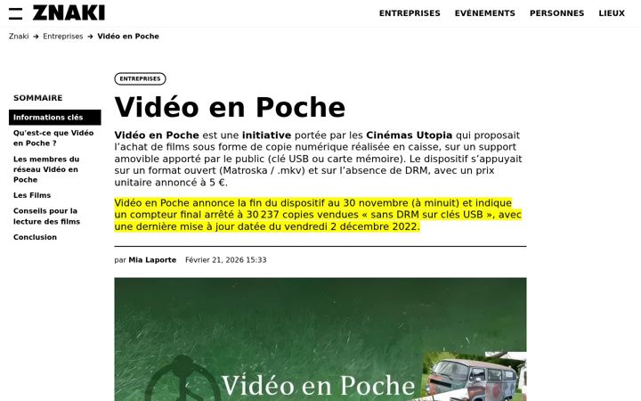 Screenshot of videoenpoche.info