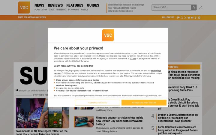 Screenshot ta' videogameschronicle.com