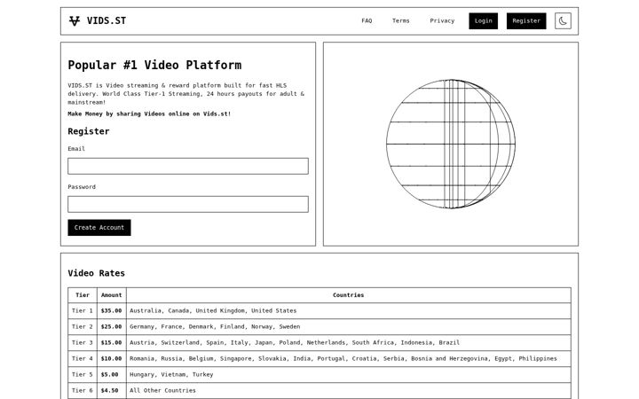 Screenshot of vids.st