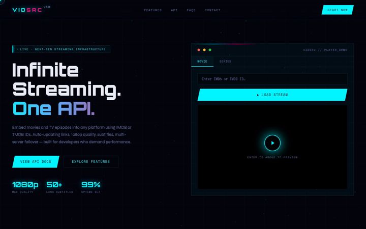 Screenshot of vidsrc.mov