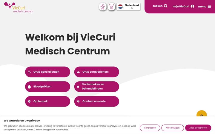 Screenshot of viecuri.nl