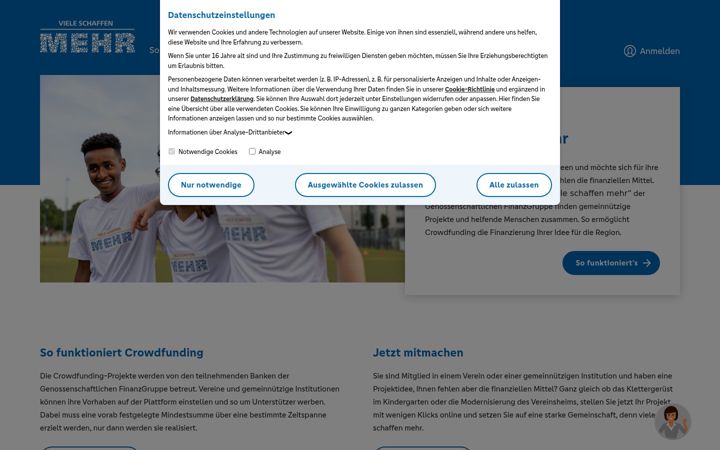 Screenshot of viele-schaffen-mehr.de