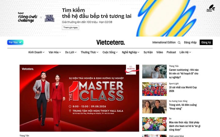 Screenshot of vietcetera.com