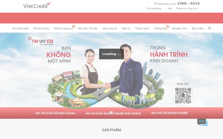 Screenshot of vietcredit.vn