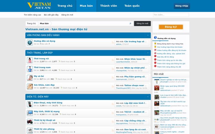 Screenshot of vietnam.net.vn