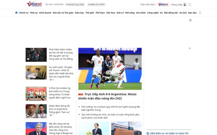 Screenshot ta' vietnamnet.vn