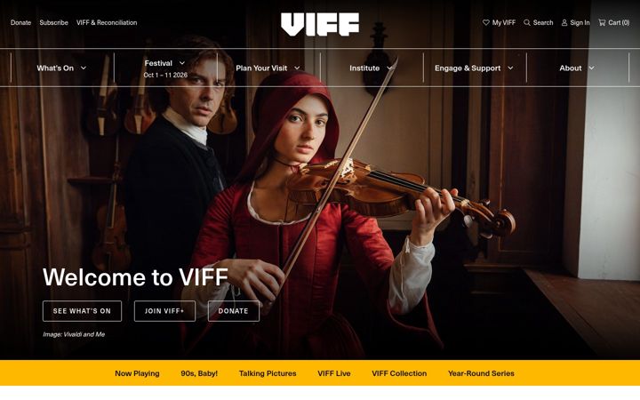 Screenshot of viff.org