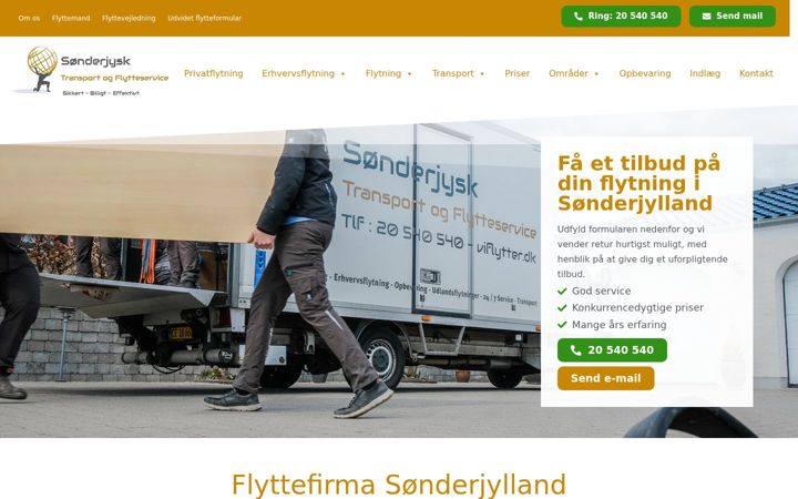 Screenshot of viflytter.dk