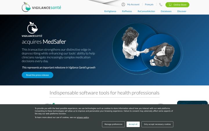 Screenshot of vigilance.ca