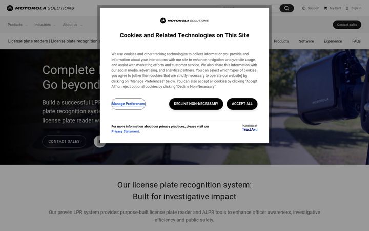 Screenshot of vigilantsolutions.com