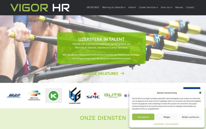 Screenshot ta' vigorhr.nl