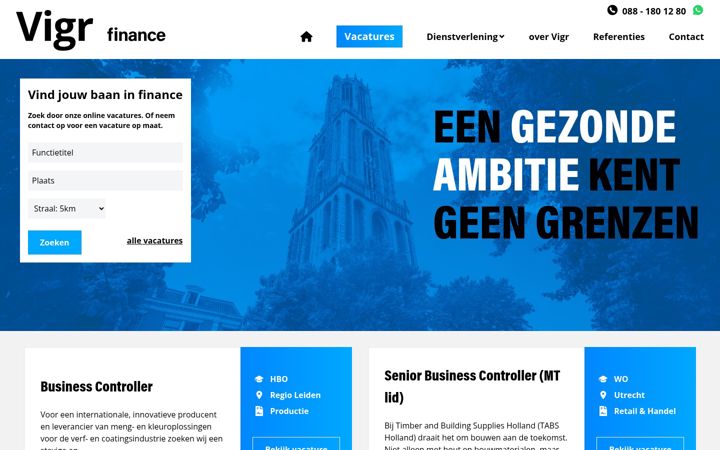 Screenshot of vigr.nl