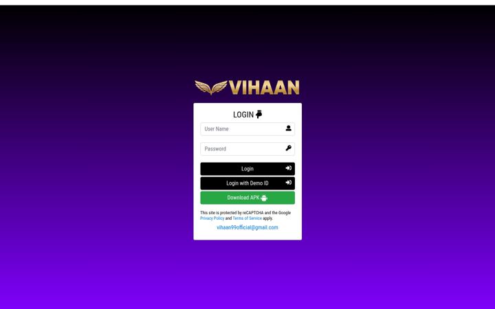 Skærmbillede af vihaan99.com