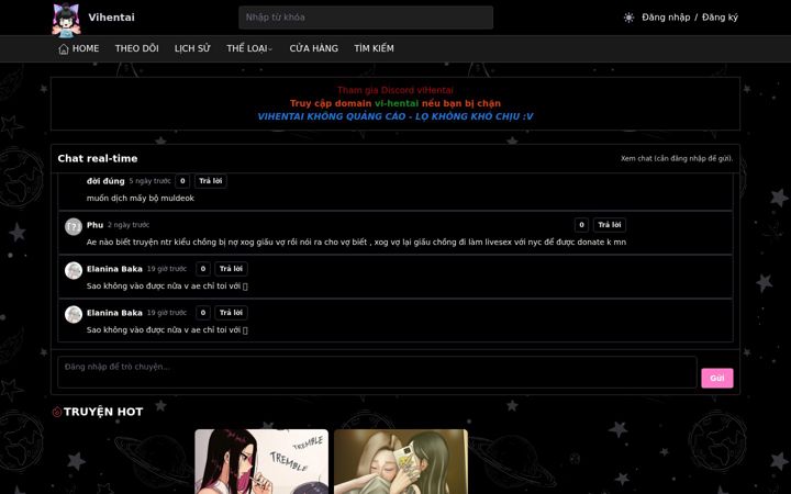 Screenshot of vihentai.com