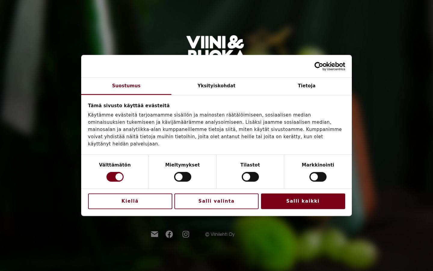 Screenshot van de toestemmingsbanner zoals getoond vóór enige interactie