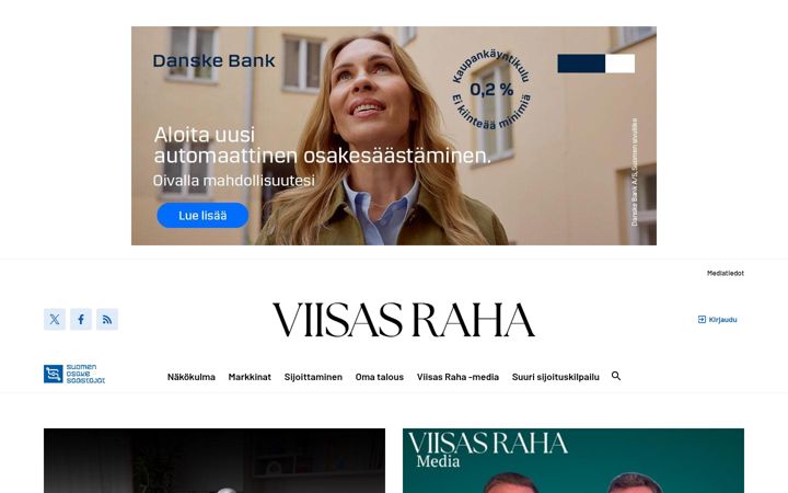 Screenshot of viisasraha.fi