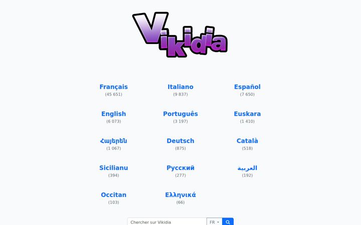 Screenshot of vikidia.org
