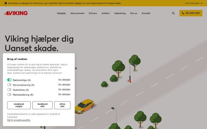 Screenshot of vikingassistance.dk