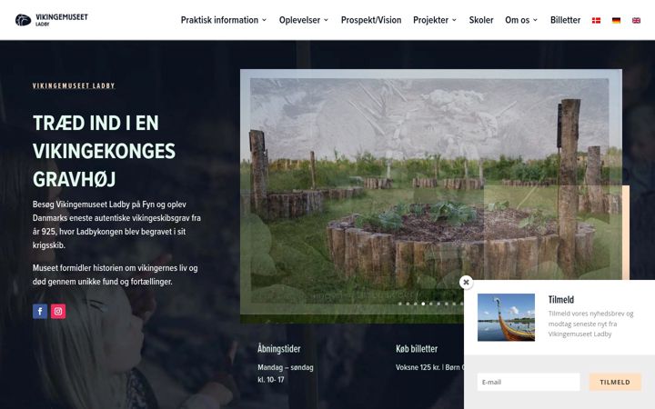 Capture d'écran de vikingemuseetladby.dk
