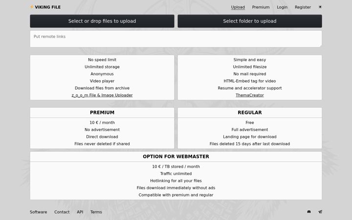 Screenshot of vikingfile.com