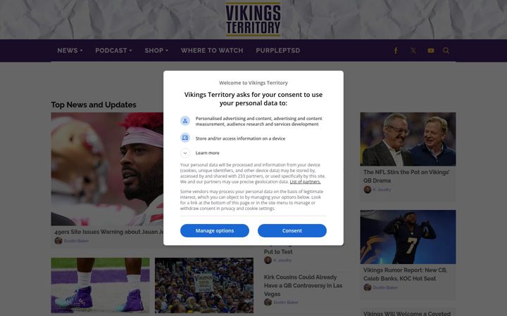 Snímek obrazovky vikingsterritory.com