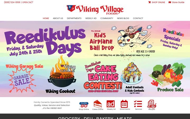 Screenshot of vikingvillagefoods.com
